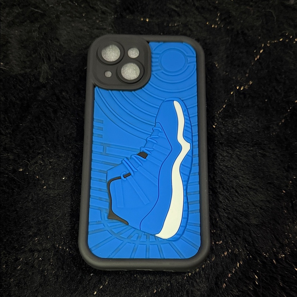 iPhone 15 blue sporty shoe phone case NWT